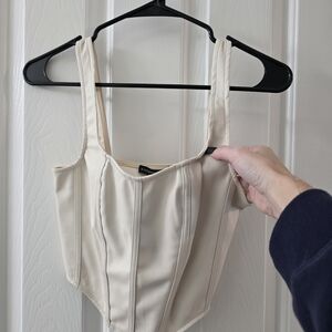 Sincerely Jules Faux Leather Corset Top